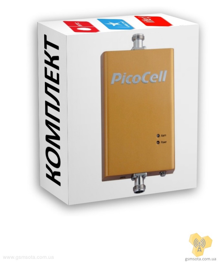 GSM репитер Picocell 900 SXB комплект Широкополосный сотовый комплект для работы в стандарте связи GSM900. Усиление 60 дБ, 10 мВт. Площадь покрытия до 150 кв.м.