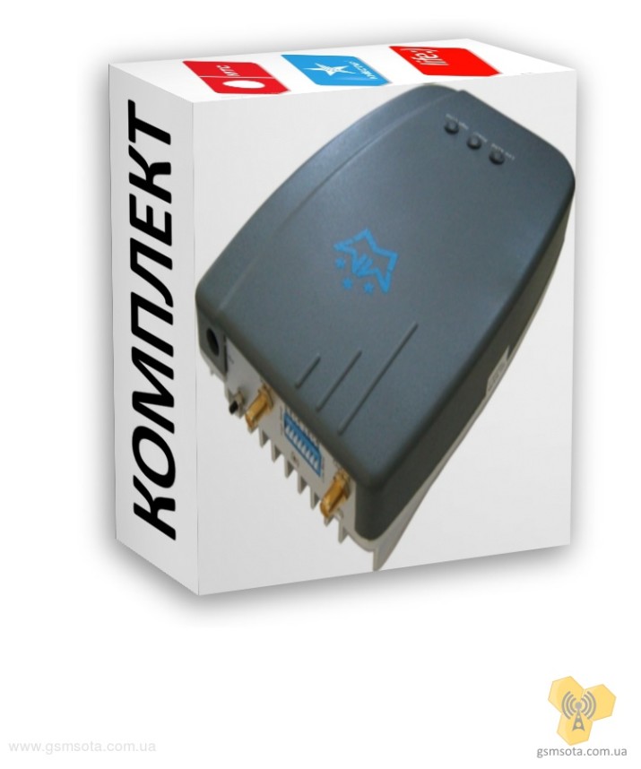 Репитер PicoCell 900/1800 SXB комплект Комплект для усиления сотовой связи GSM900/1800. Усиление 60 дБ, 10 мВт. Площадь покрытия до 300 кв.м.