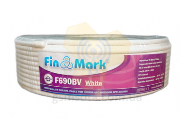 ТВ кабель FinMark F 690 BV white бухта 100 м — GSM Sota