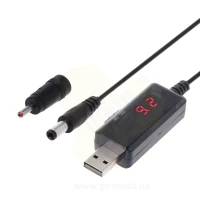 Повышающий кабель питания переобразователь DC 5V на 9V и 12V USB с дисплеем фото 1 — GSM Sota