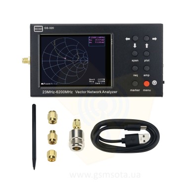 Портативный векторный анализатор цепей GS-320 VR 23-6200 КСВ метр — GSM Sota