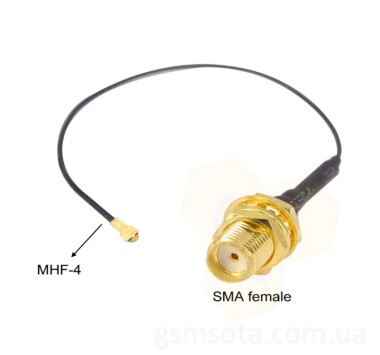 Пігтейл MHF4 завдовжки 15 см SMA female — GSM Sota