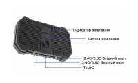  Виносна антена ROC4 / 2E MAVKA 2.4G/5.2G/5.8G, 10 Вт, підсилювач сигналу для квадрокоптерів DJI Mavic 3, 3Т, Matrix та Autel фото 2 — GSM Sota