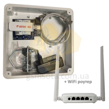 Антена-бокс OB-M2х15 з 3G-4G PoE роутером і USB модемом + WiFi — GSM Sota