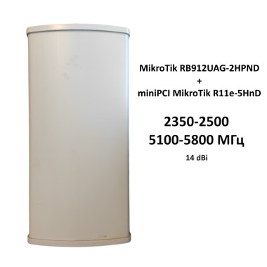 INT 2400/5800 Мгц секторна антена с роутером MikroTik RB912 — GSM Sota