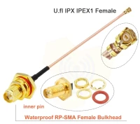 Пигтейл длиной 15 см RG178 RP-SMA female/IPX U.fl фото 1 — GSM Sota