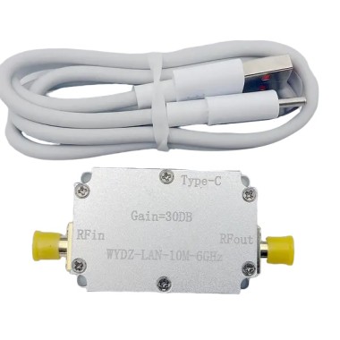 Підсилювач 30 dB 10M-6GHz малошумний LNA — GSM Sota