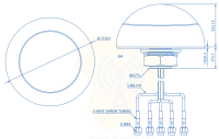  Зовнішня COMBO MIMO Mobile/GNSS/WiFi SMA антена Teltonika фото 3 — GSM Sota