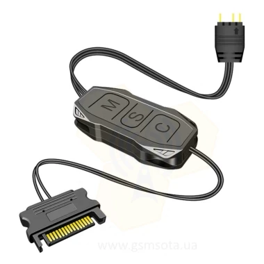 Контролер COOLMOON AR-1 ARGB 5V 3-контактний роз'єм для джерела живлення SATA — GSM Sota